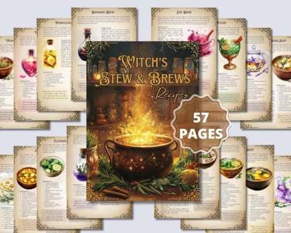 🔥Last Day 49% OFF - 🧙‍♀️🍲WITCH'S STEW & BREWS Decipes:50 Enchanted Recipes for Body and Soul💫