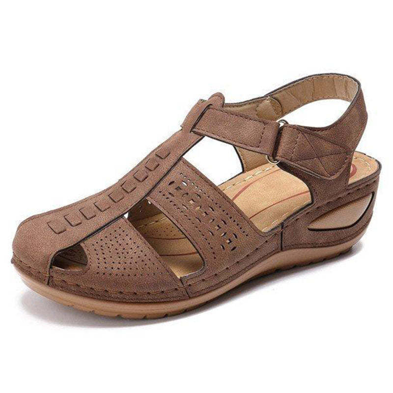 Women's Sandals Round Toe Wedge Sandals-tidenox