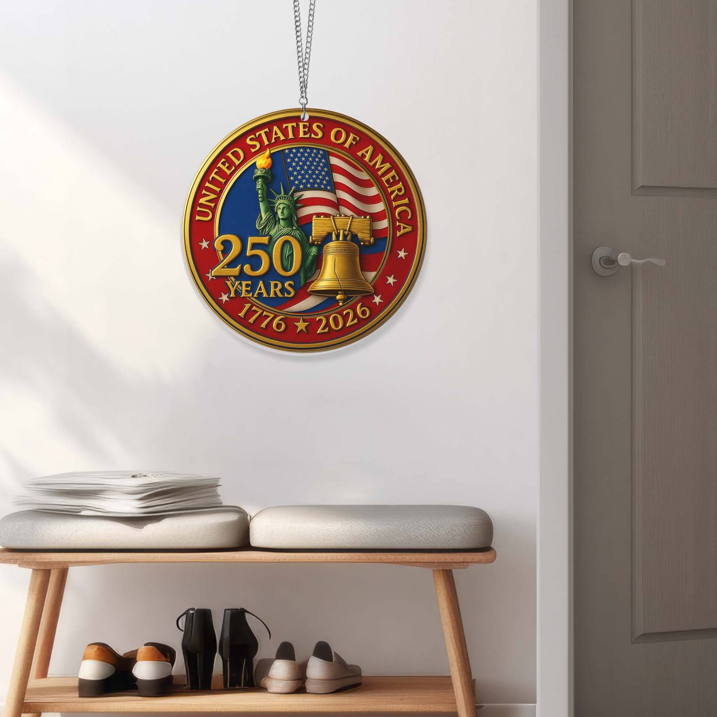 America 250th Anniversary USA 4th Of july Suncatcher-tidenox