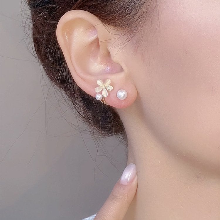 (🌸New Spring)Elegant Flower Stud Earrings-tidenox