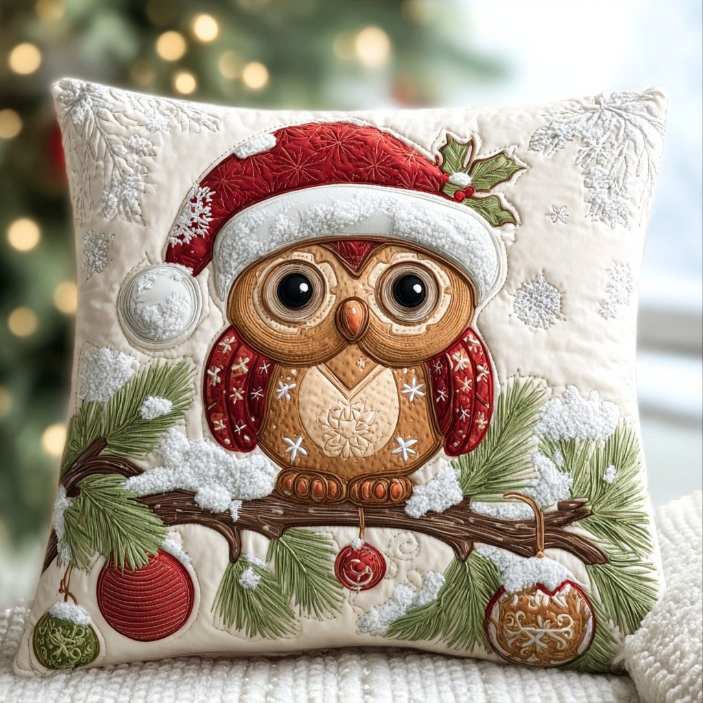 Holiday Cookie Owl XR0111004CL Quilt Pillow Case-tidenox