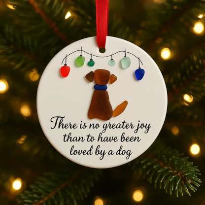 ❄️Sea Glass Art Dog Ornament-tidenox