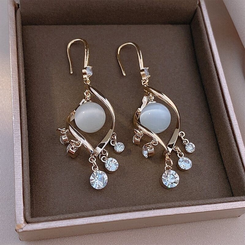 Super glitter tassel earrings-tidenox