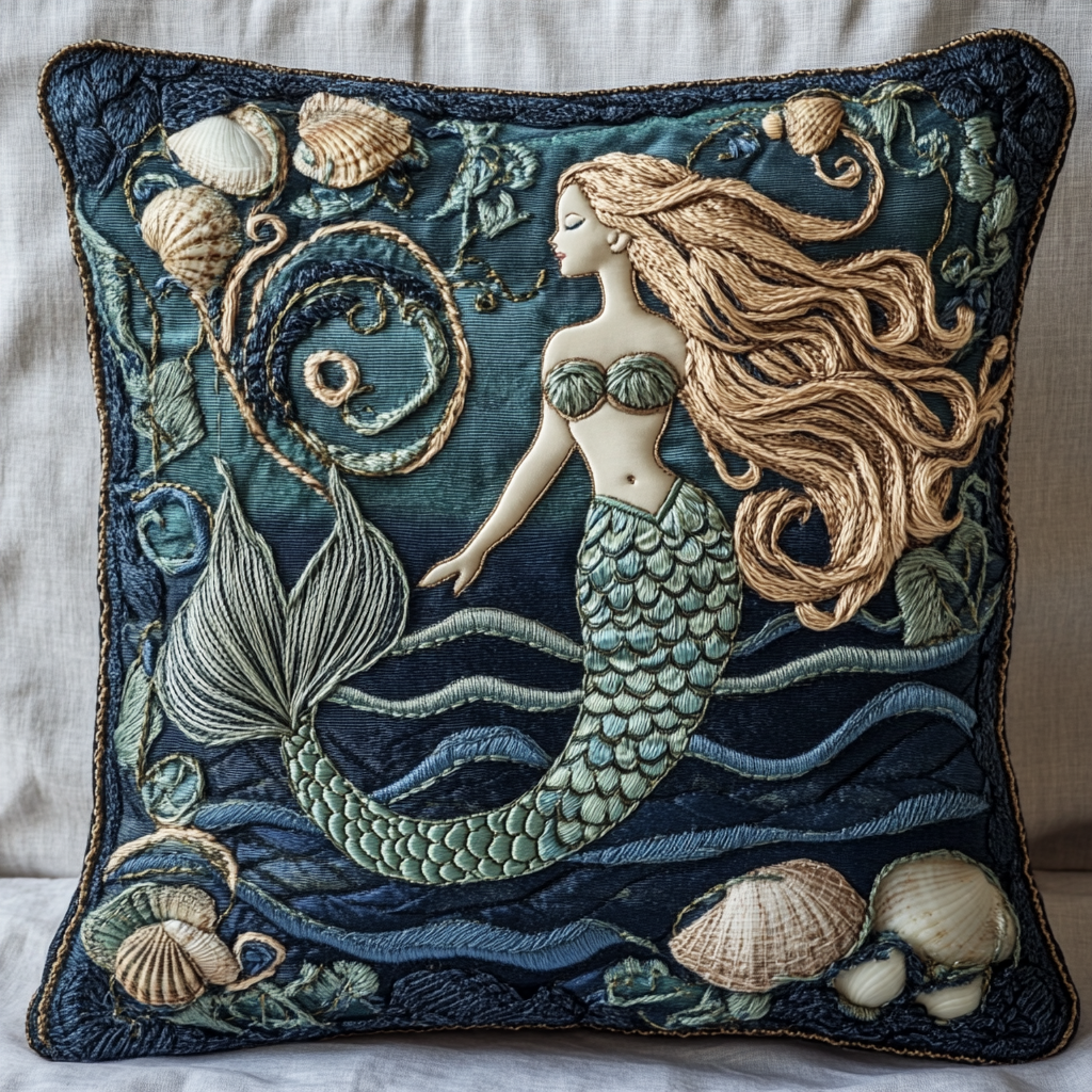 Beautiful Mermaid WJ1406029CL Quilt Pillow Case-tidenox