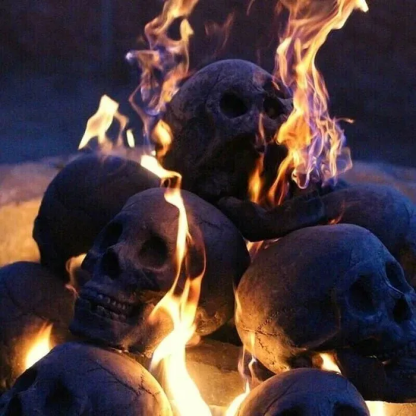 Ceramic Fireproof Fire Pit Skull💀 🎃2025 Halloween Hot Sale🔥-tidenox