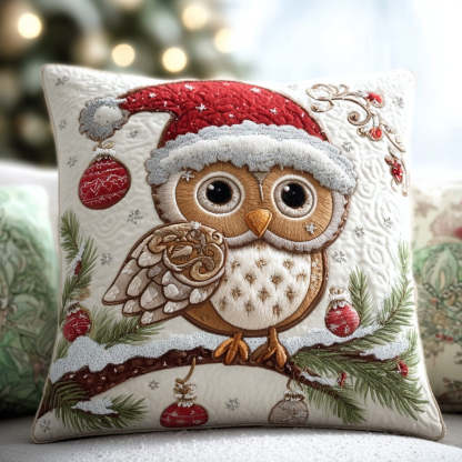 Gingderbread Owl XR0111002CL Quilt Pillow Case-tidenox