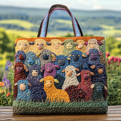 Cozy Sheep Quilted Tote Bag NCU0DK9012-tidenox