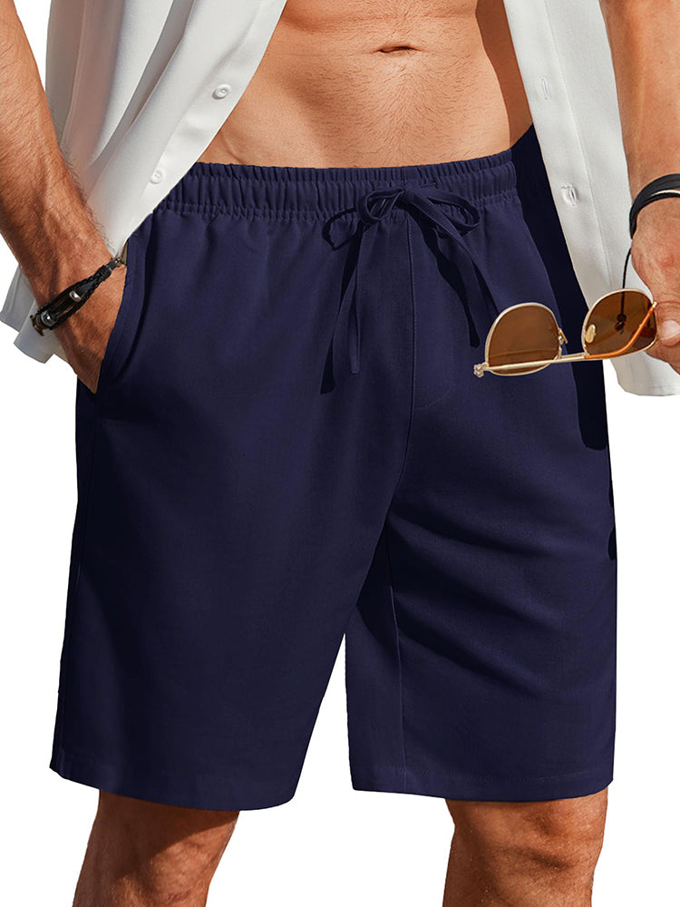 Casual Summer Linen Blend Shorts (US Only)-tidenox