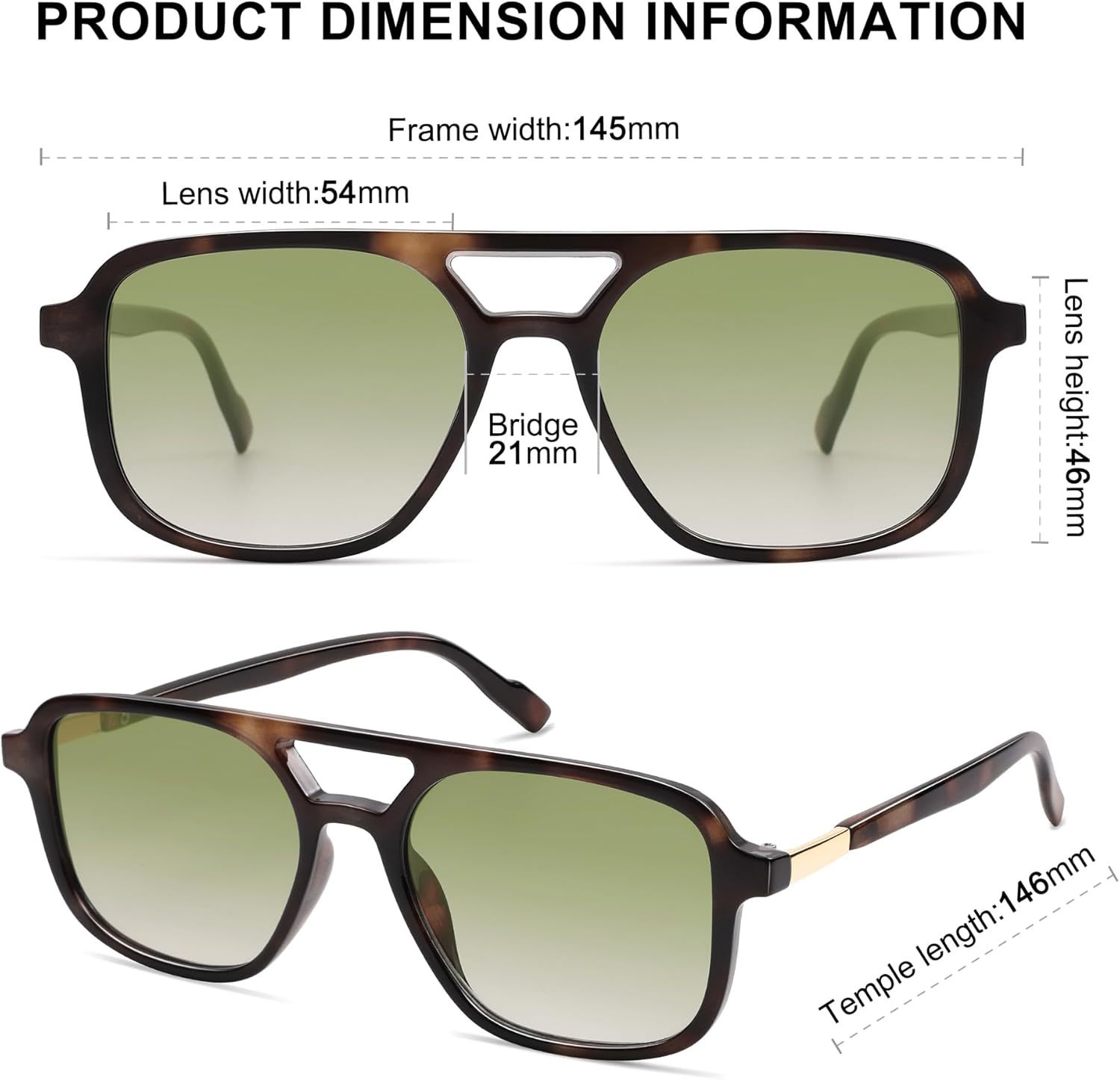 SOJOS Retro Aviator Sunglasses for Women Men,Trendy Rectangle Womens Mens Shades Sun Glasses SJ2202-tidenox