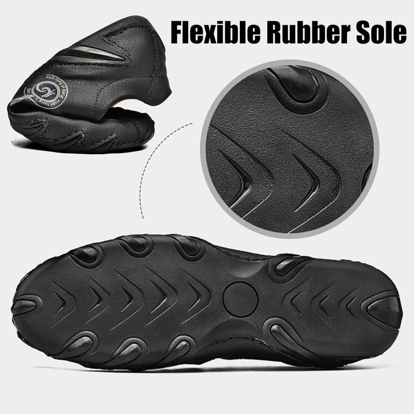  Men's Closed Toe Outdoor Leather Sandals Lightweight Adjustable Trail Hiking Walking Athletic Sandals Summer Casual Beach 