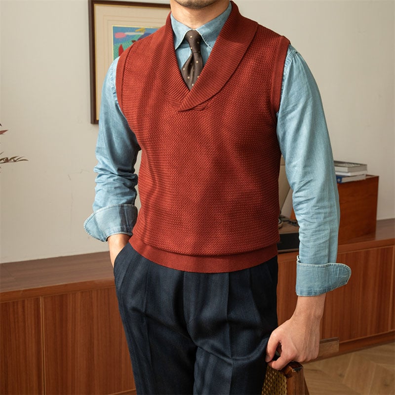 Men's Gentleman Warm Knitted Vest (Buy 2 Free Shipping)-tidenox