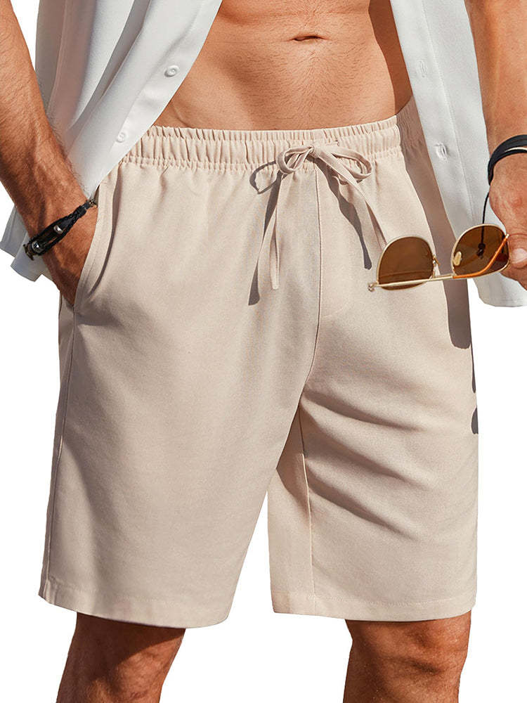 Casual Summer Linen Blend Shorts (US Only)-tidenox