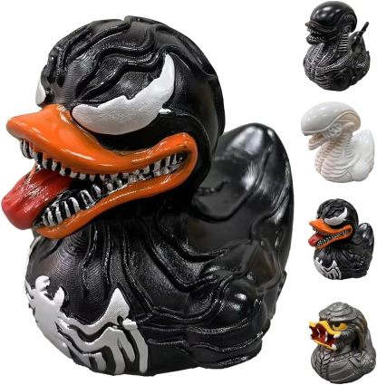 EROCK Military Branch Resin Duck - Hand-Painted Collectible Miniature for Car Dashboard, Office Desk, Home Decor - Air Force/Navy/Army/Space/Coast Guard/Camouflage（Army