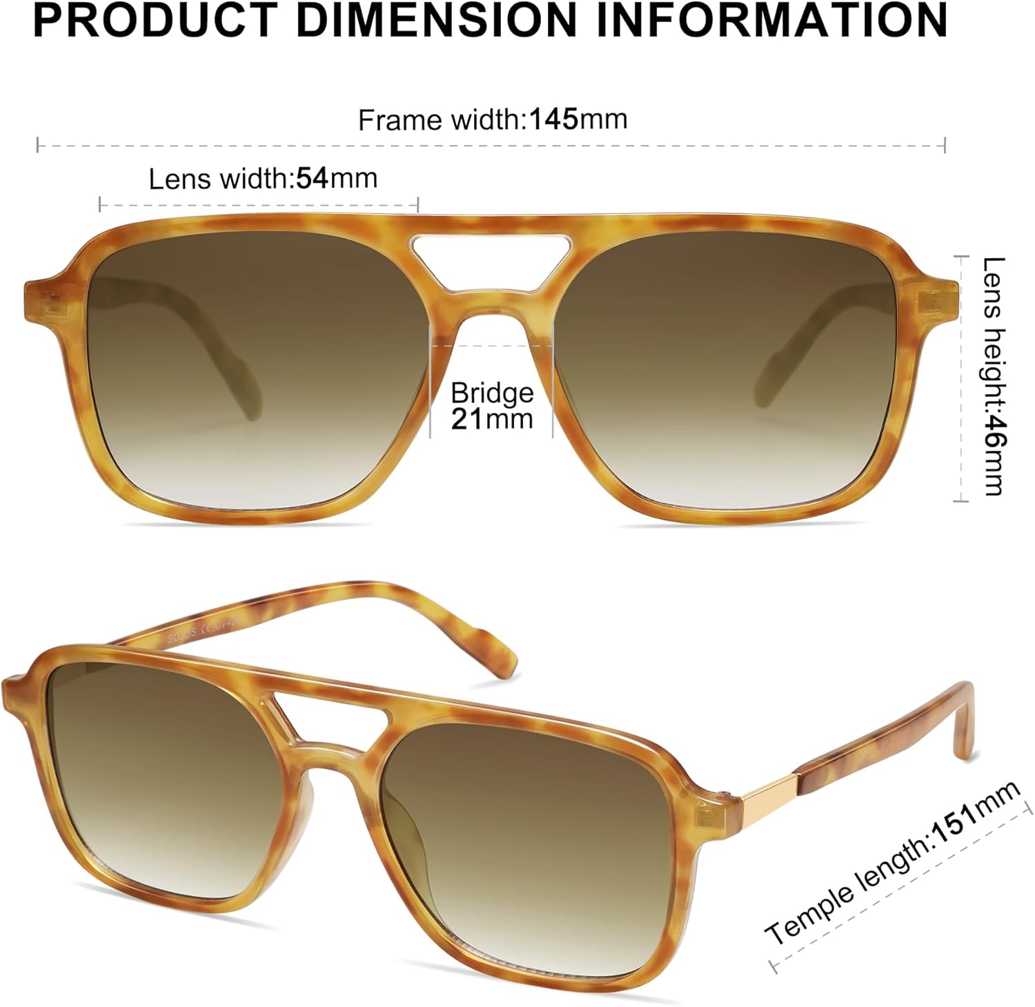 SOJOS Retro Aviator Sunglasses for Women Men,Trendy Rectangle Womens Mens Shades Sun Glasses SJ2202-tidenox