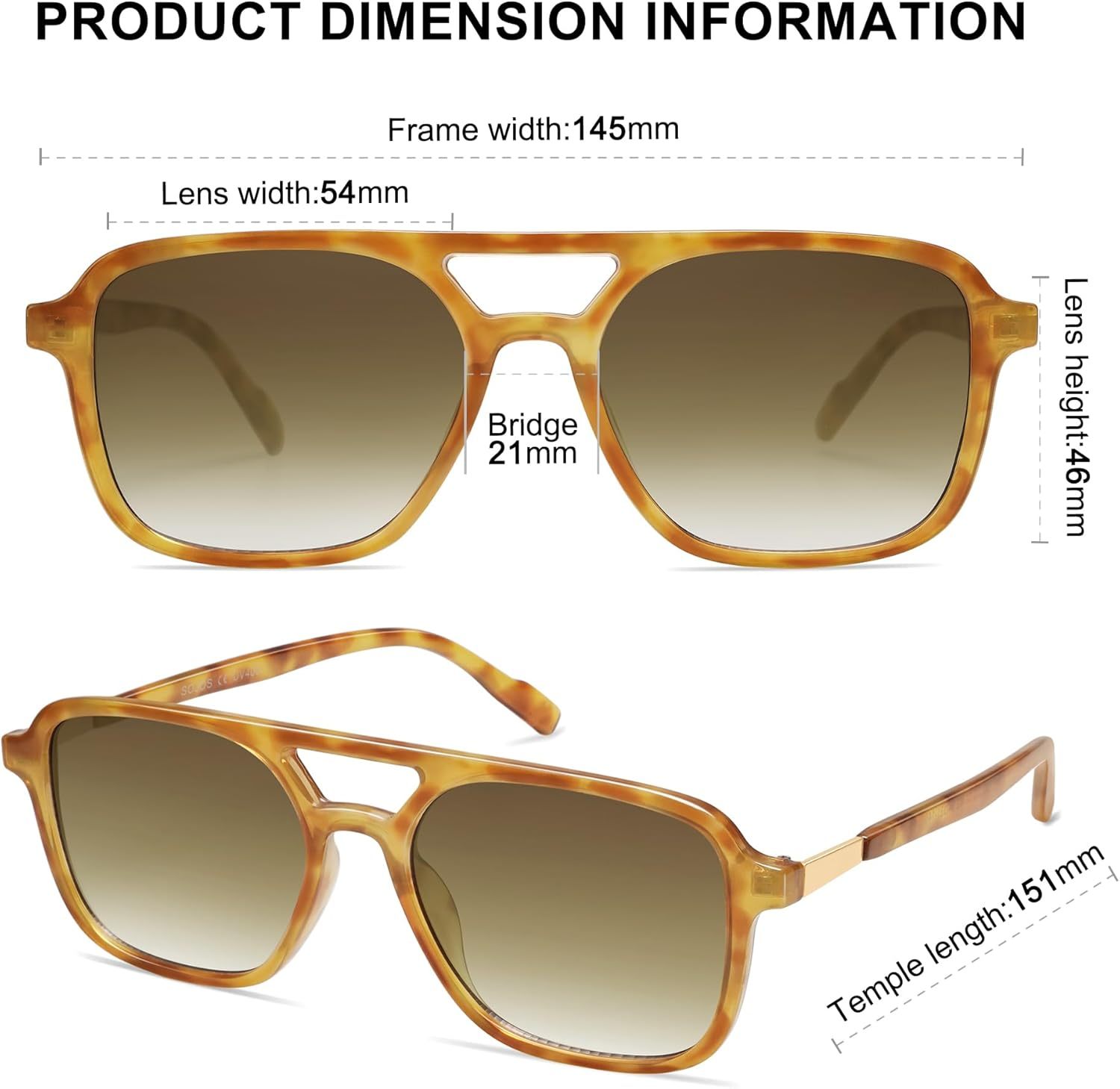 SOJOS Retro Aviator Sunglasses for Women Men,Trendy Rectangle Womens Mens Shades Sun Glasses SJ2202-tidenox