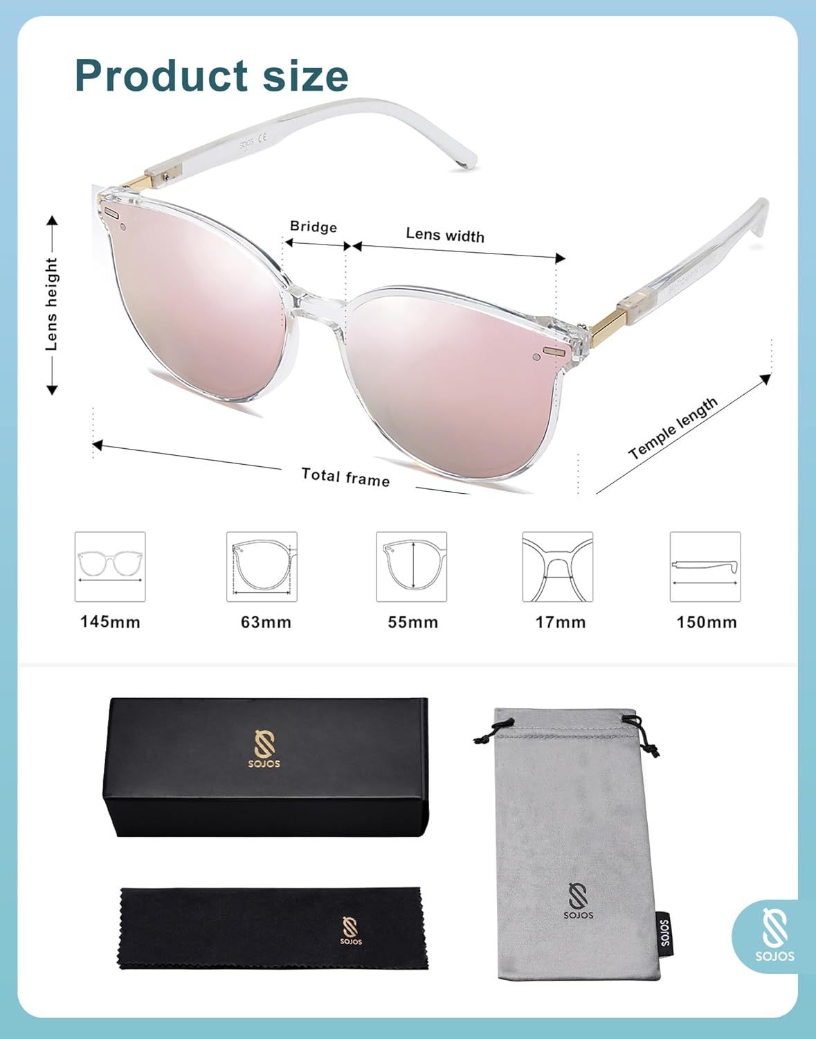 SOJOS Sunglasses Womens Trendy 2025 Classic Round Retro Vintage Shades Large Frame Sunnies SJ2067-tidenox