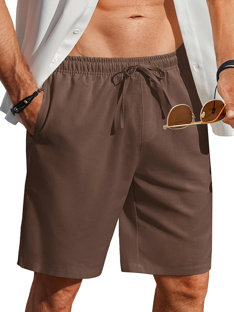 Casual Summer Linen Blend Shorts (US Only)-tidenox