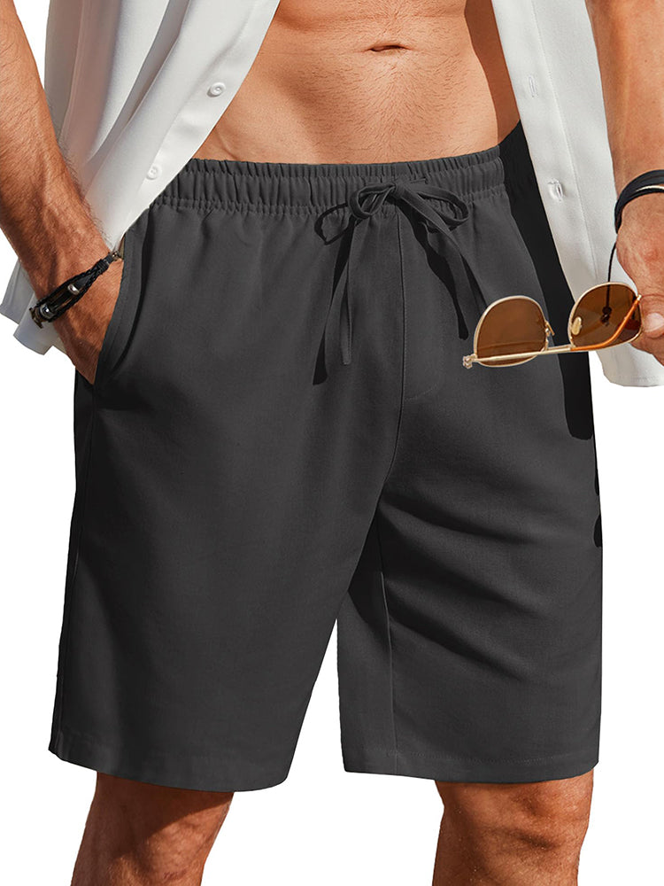 Casual Summer Linen Blend Shorts (US Only)-tidenox