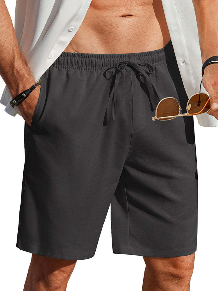 Casual Summer Linen Blend Shorts (US Only)-tidenox