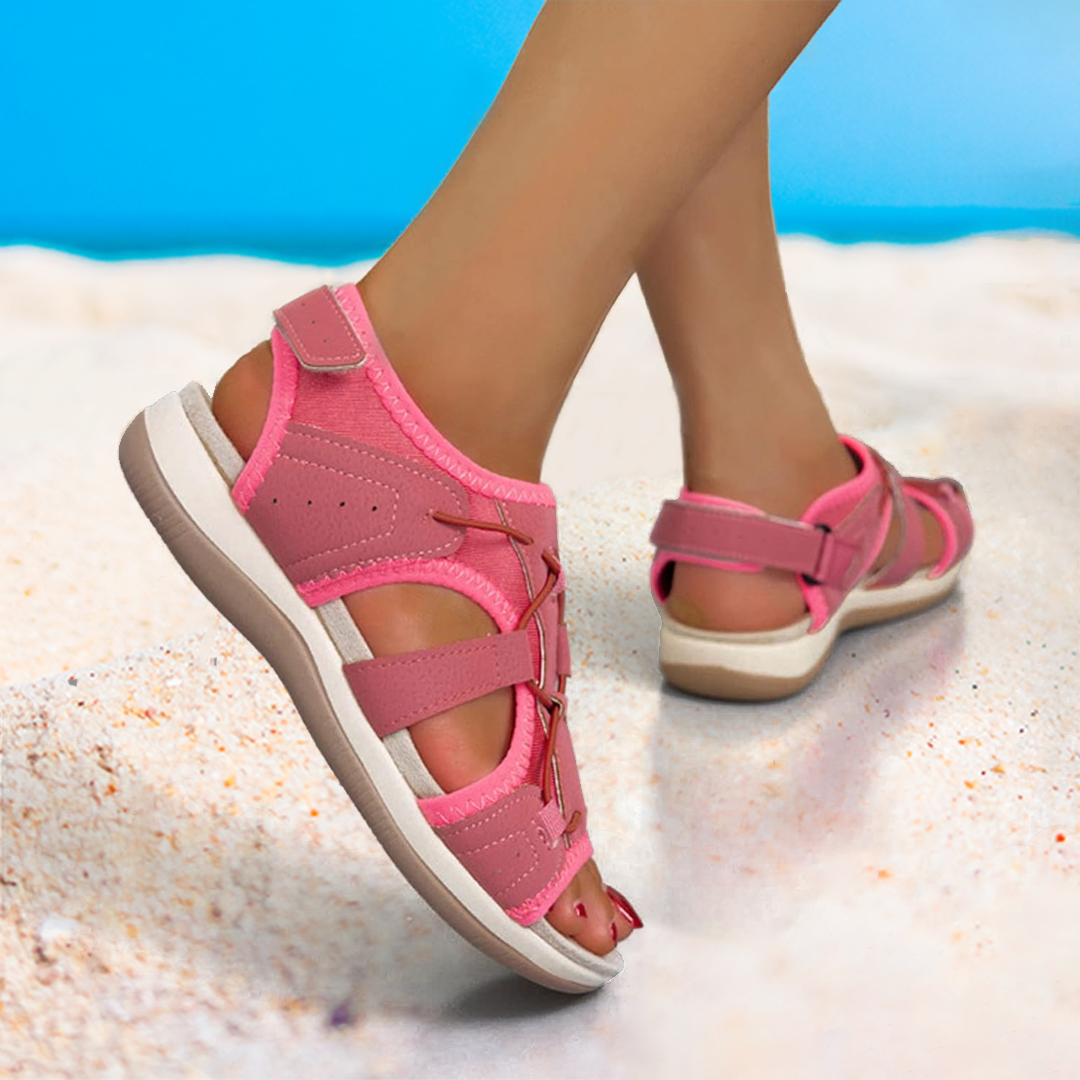 Comfyfleek Arch Support Stretchy Wide Width Sport Flat Sandals