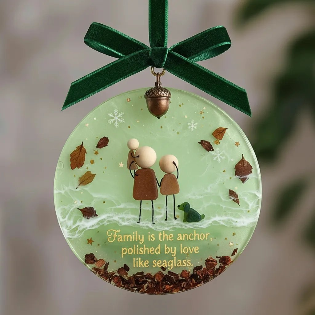 🌊Emotional Sea Glass Christmas Ornament-tidenox