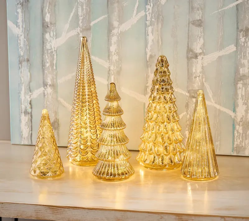 BFF Collection Set of 5 Illuminated Trees-tidenox