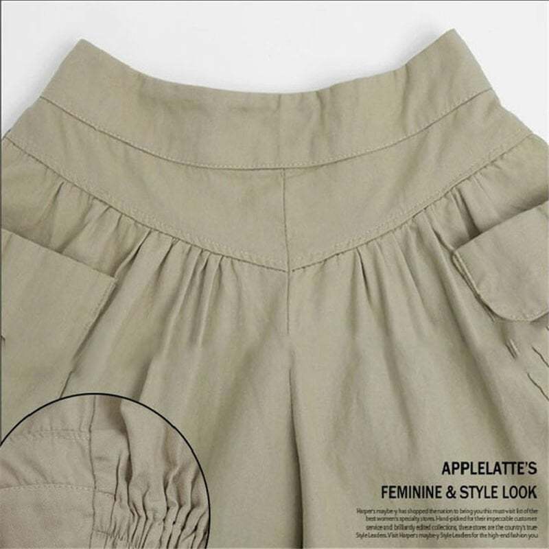 Women Beach Casual Hot Shorts with Elastic Waistband-tidenox
