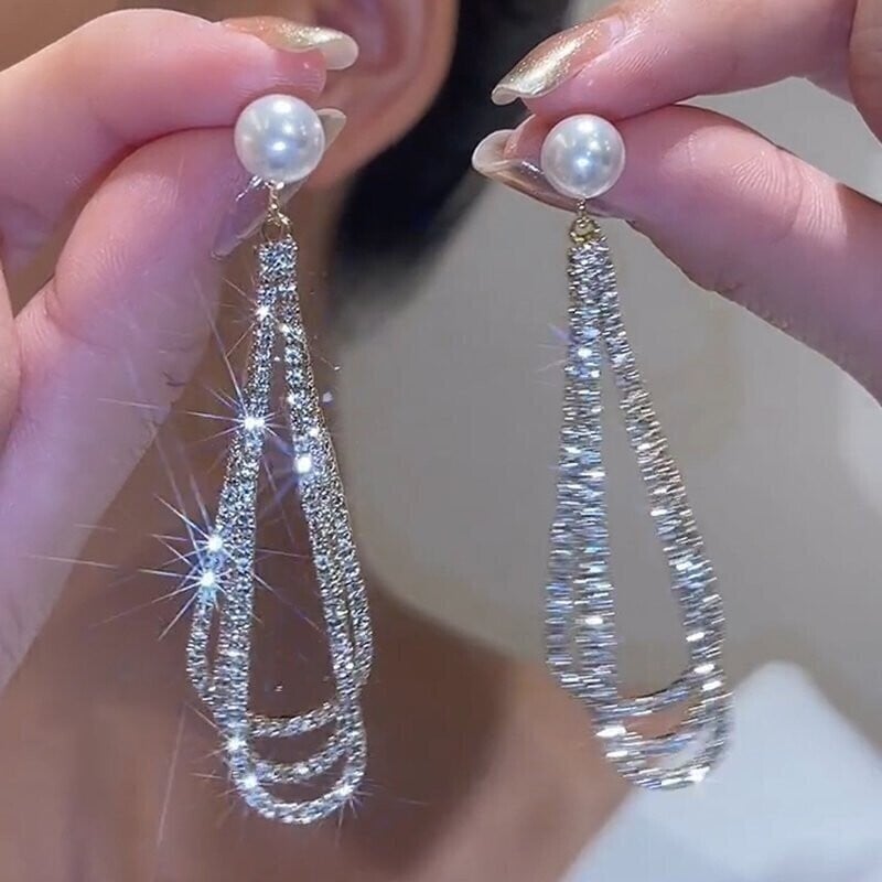 Drop chain earrings-tidenox