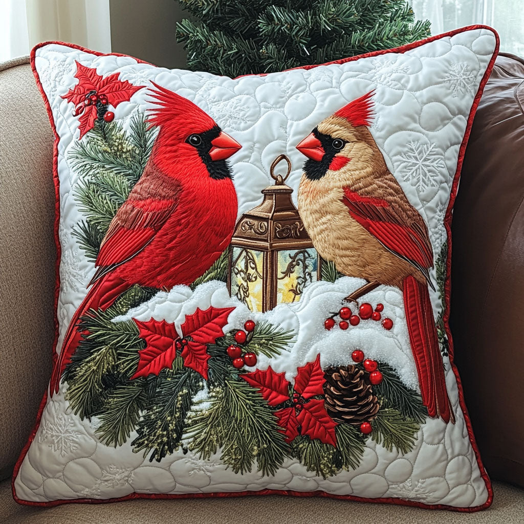 Winter Cardinal Glow CW0110083CL Quilt Pillow Case-tidenox