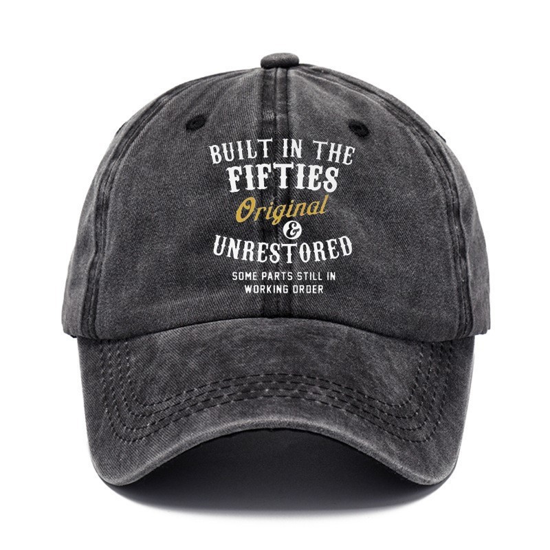 Cross-Border Washing Baseball Cap Printed Retro Old Baseball Cap European And American Dad Cap Men Amazon Baseball Cap