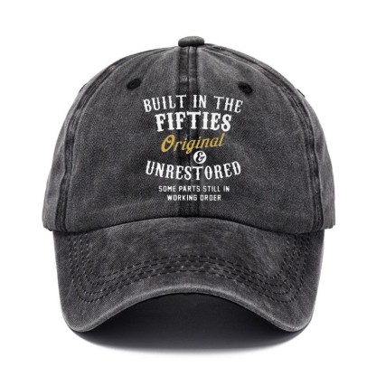 Cross-Border Washing Baseball Cap Printed Retro Old Baseball Cap European And American Dad Cap Men Amazon Baseball Cap