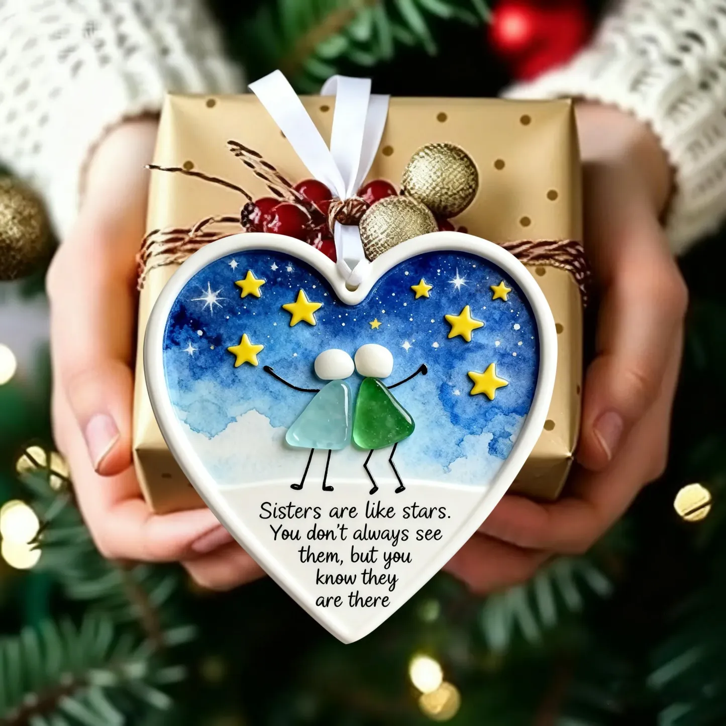 🌊LAST DAY 49% OFF👩🏻‍🤝‍👩🏻Sisterhood Sea Glass Friendship Decor-tidenox