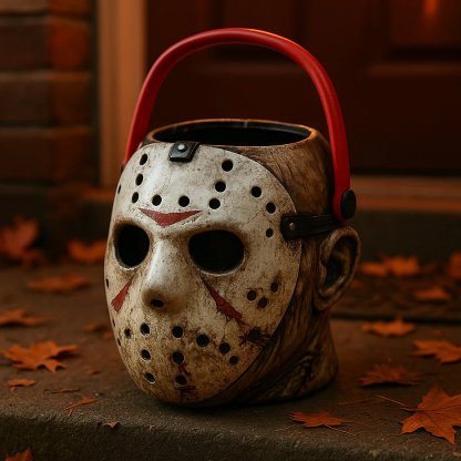 Jason Voorhees Candy Bucket –🍬 Halloween Collector’s Edition-tidenox