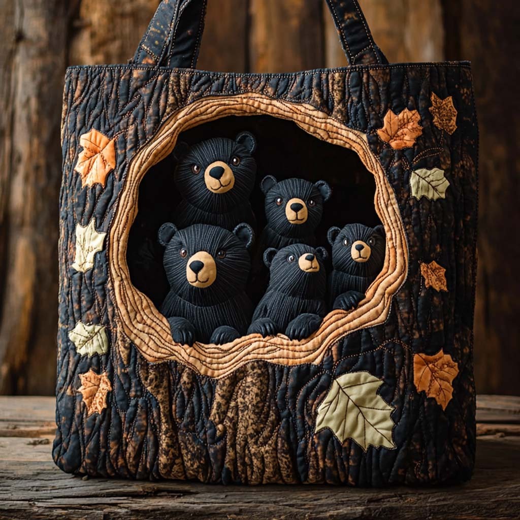 Bear Den Family Quilted Tote Bag NCU0XD1169-tidenox