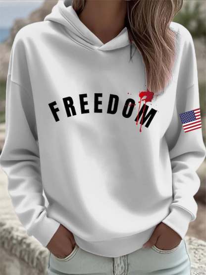 Women's Commemorative Leader Print Hooded Sweatshirt-tidenox