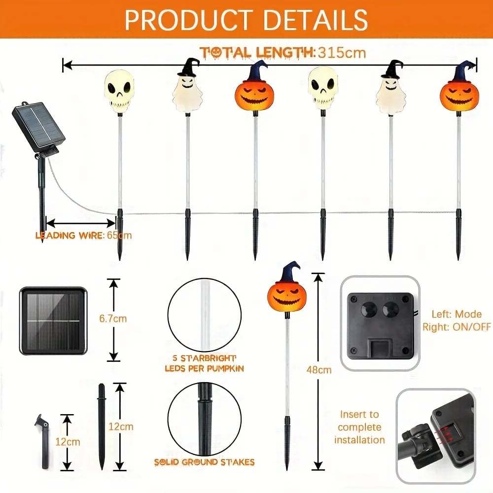 6 in 1 Halloween Solar Garden Lights