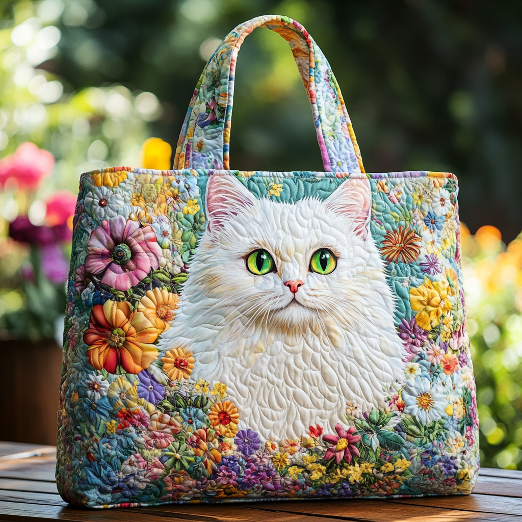 Wild Cat Quilted Tote Bag NCU0DK9390-tidenox