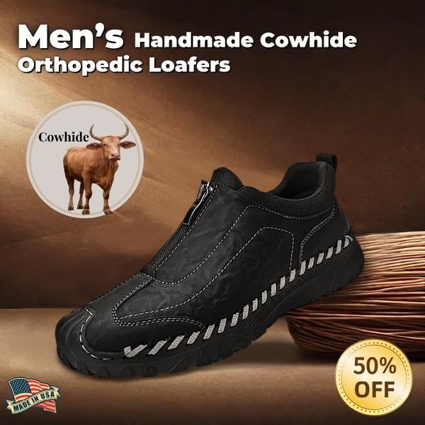 Men's Handcrafted Genuine Moccasins  Outdoor Breathable Casual Shoes-tidenox