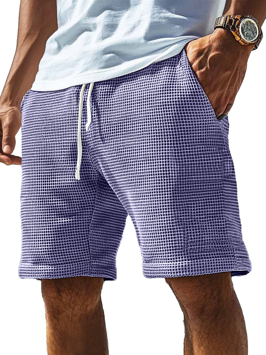 Men's Everyday Waffle Drawstring Comfort Shorts-tidenox