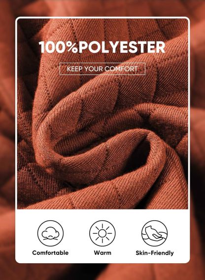 Men's Quilted Hoodies Casual Long Sleeve Quarter-Zip Pullover Sweatshirt with Pockets-tidenox