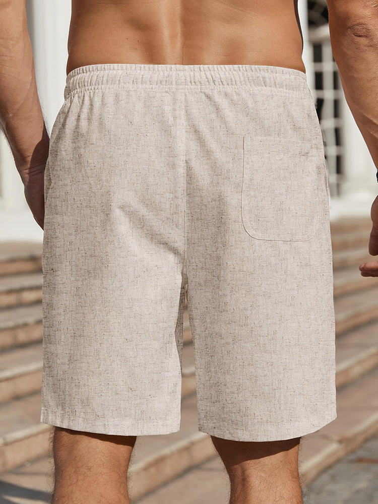 Casual Summer Linen Blend Shorts (US Only)-tidenox