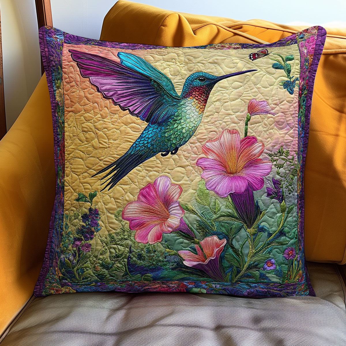 Hummingbird Symphony WN0802117CL Quilt Pillow Case-tidenox