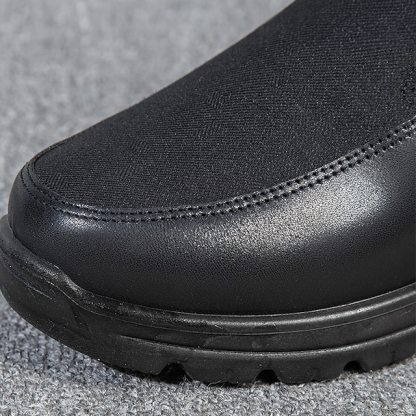 Men's Winter Fleece Waterproof Warm Non-Slip Orthopedic Shoes Snow Ankle Boots (Medical Certification)-tidenox