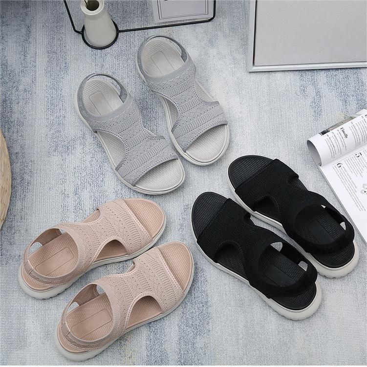 Orthopedic Sandals Cushion Walk Fly Knit Sporty Sandal EEE Fit-tidenox