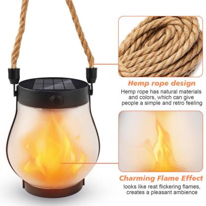 ✨Last Day Promotion 49% OFF--Dancing flame Solar Lantern Outdoor Lights-tidenox