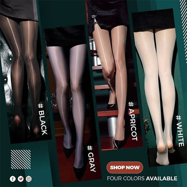 🎁🔥4Pcs Plus Size Pearlescent Silk Stockings Pantyhose-tidenox