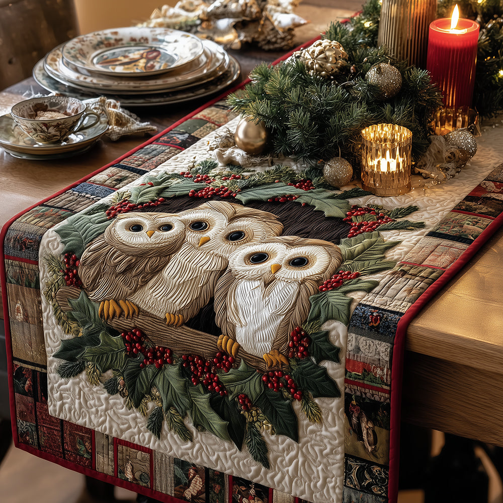 Snow Owl Quilted Table Runner NCU0TH3409-tidenox