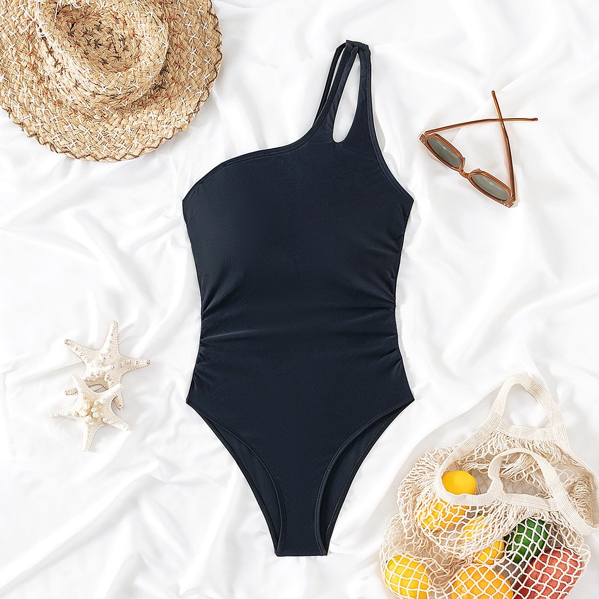 🩱One Shoulder One Piece Swimsuit🏖️-tidenox