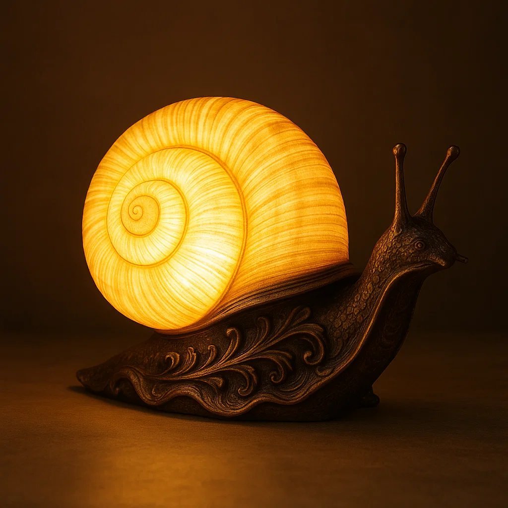 Snail Lamp Night Light Cottagecore Decor-tidenox
