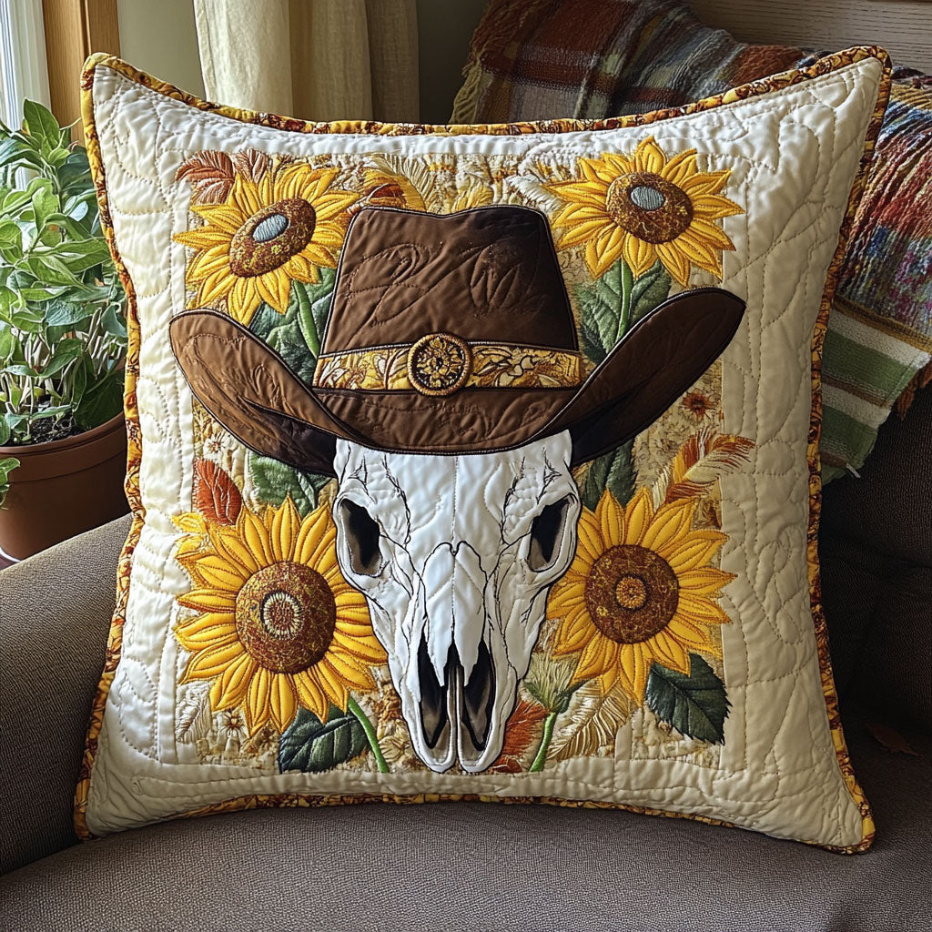 Skull Sunflower CW1007037CL Quilt Pillow Case-tidenox
